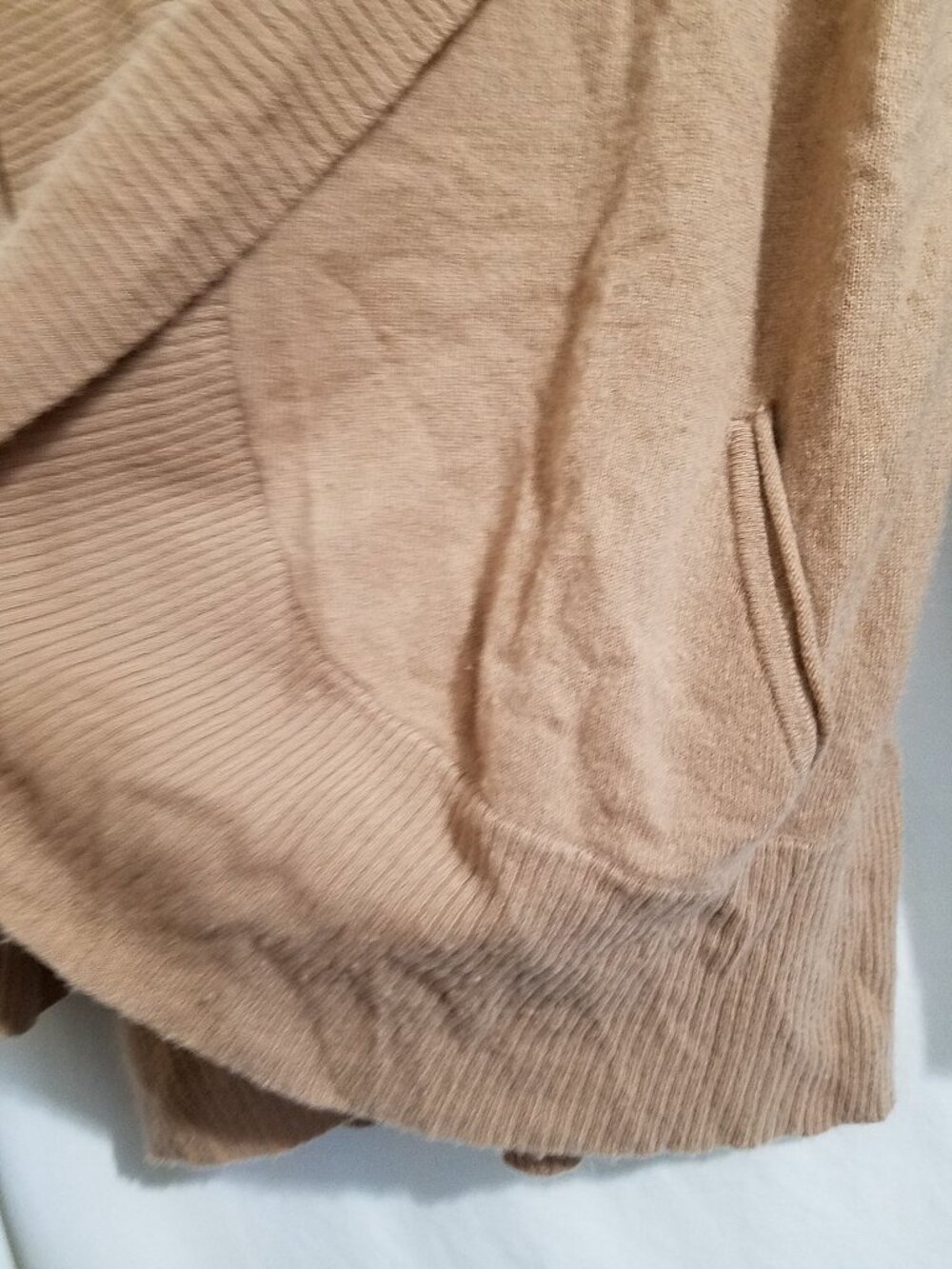 Quince 100% Cashmere Open Front Cardigan | Tan | Size Large - Picture 12 of 13
